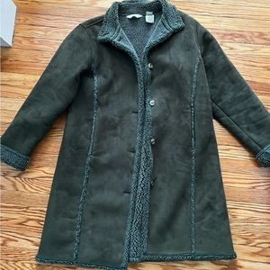 Ll bean Suede Sherpa coat